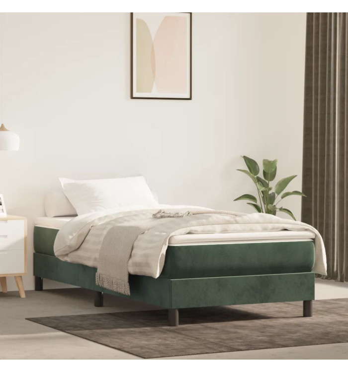 Matelas de lit à ressorts ensachés Vert foncé 90x200x20 cm | Mobilier & Déco