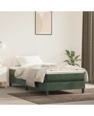 Matelas de lit à ressorts ensachés Vert foncé 90x200x20 cm | Mobilier & Déco