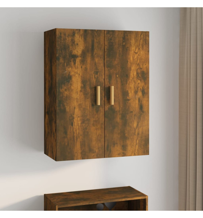 Armoire murale suspendue Chêne fumé 69,5x34x90 cm | Mobilier & Déco