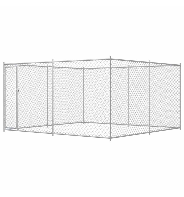 Chenil extérieur pour chiens 383x383x185 cm | Mobilier & Déco