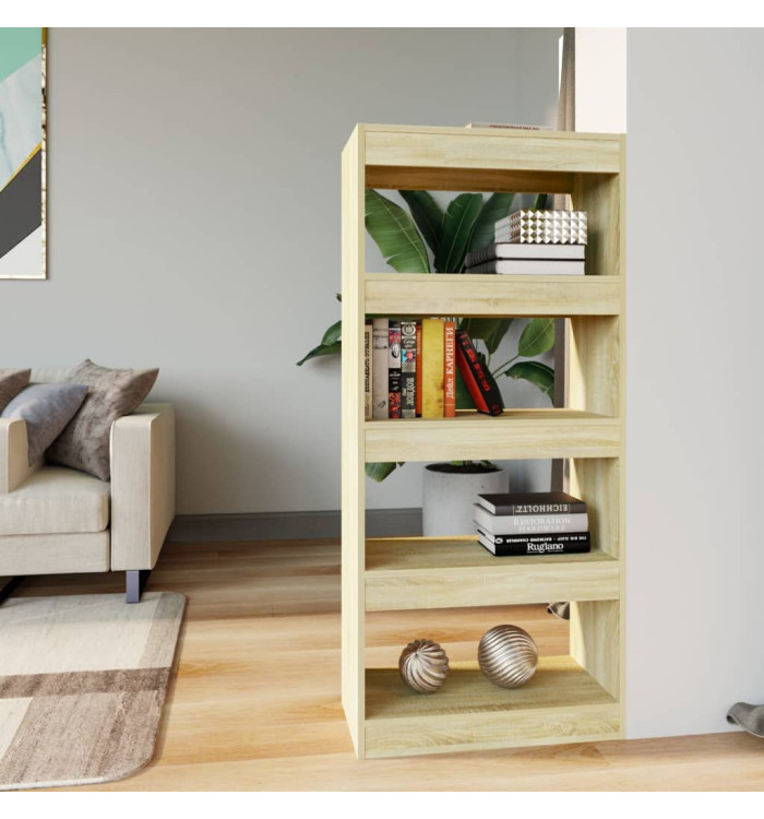 Bibliothèque/Cloison Chêne sonoma 60x30x135cm Bois d'ingénierie | Mobilier & Déco