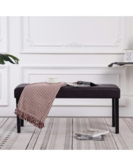 Banc 106 cm Marron Similicuir | Mobilier & Déco