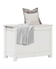Boîte de rangement Blanc 60x32x45,5 cm Bois massif de pin | Mobilier & Déco