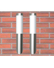 Applique murale d'extérieur 2 pcs Acier inoxydable | Mobilier & Déco