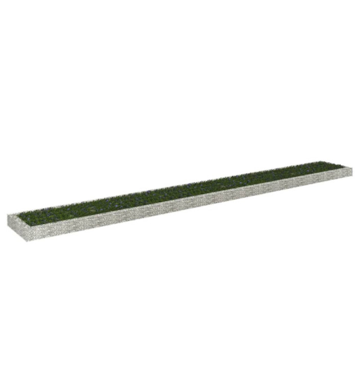 Lit surélevé à gabion Acier galvanisé 800x100x20 cm | Mobilier & Déco