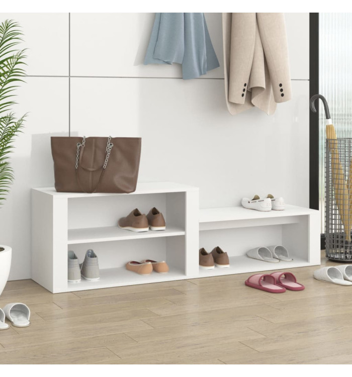 Armoire à chaussures Blanc 150x35x45 cm Bois d'ingénierie | Mobilier & Déco
