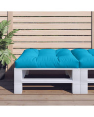 Coussin de palette bleu 70x70x12 cm tissu | Mobilier & Déco