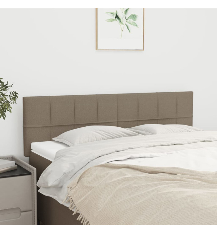Têtes de lit 2 pcs Taupe 72x5x78/88 cm Tissu | Mobilier & Déco