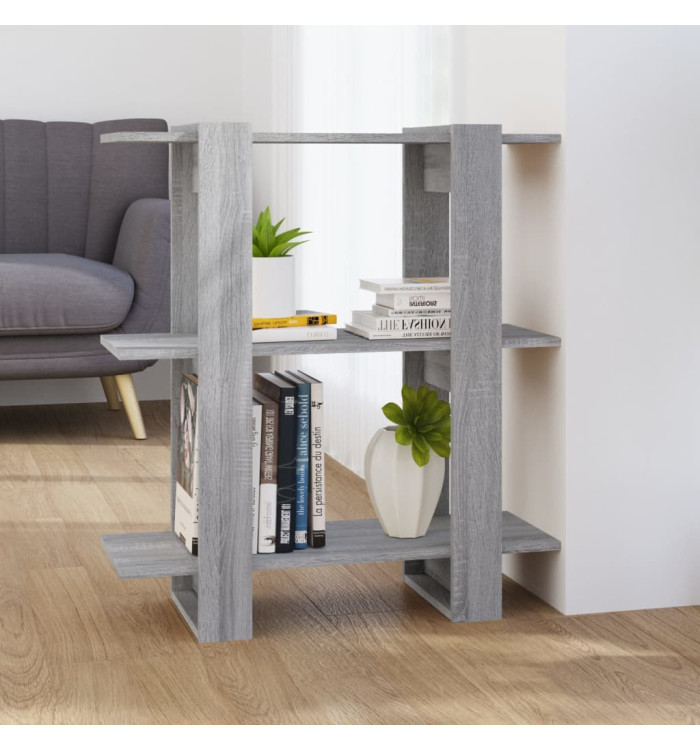 Bibliothèque/Séparateur de pièce sonoma gris 80x30x87 cm | Mobilier & Déco