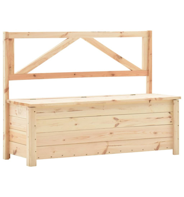 Banc de rangement 120 cm bois de pin massif | Mobilier & Déco