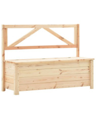 Banc de rangement 120 cm bois de pin massif | Mobilier & Déco