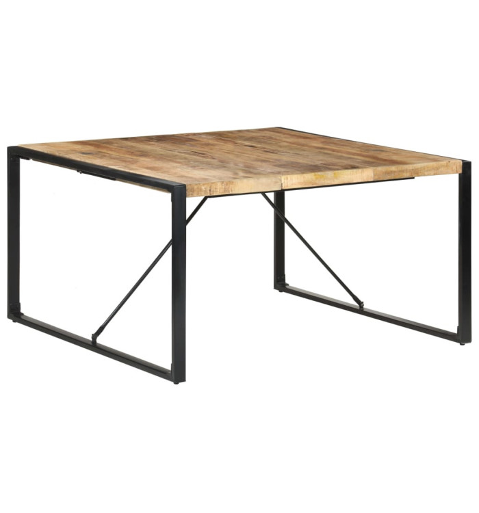 Table à manger 140x140x75 cm Bois de manguier brut | Mobilier & Déco