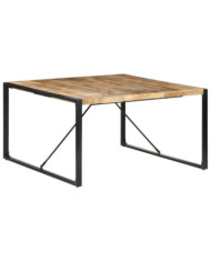 Table à manger 140x140x75 cm Bois de manguier brut | Mobilier & Déco