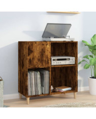 Armoire à disques chêne fumé 84,5x38x89 cm bois d'ingénierie | Mobilier & Déco