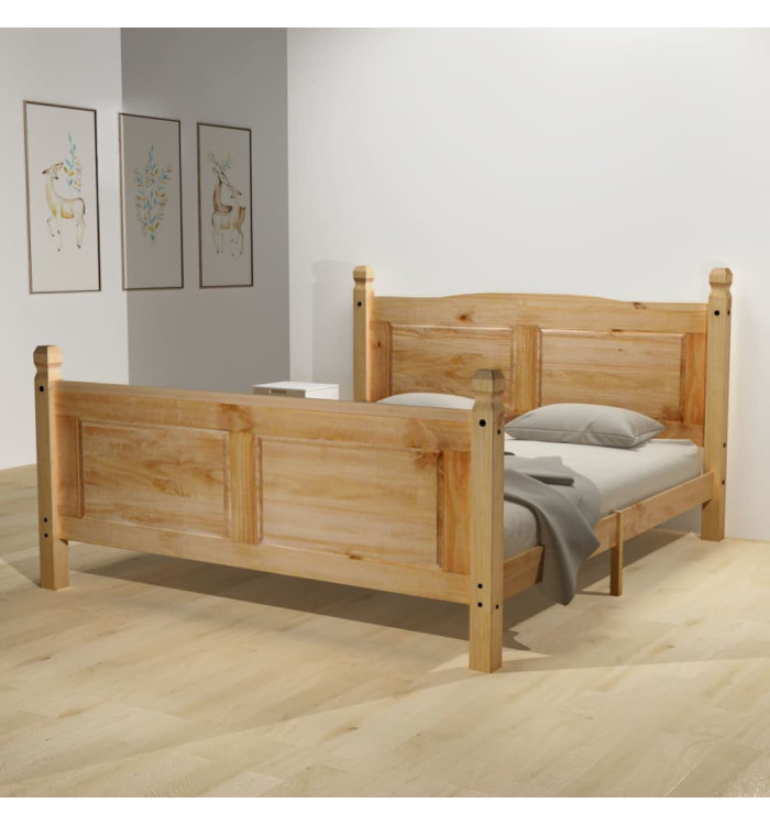 Cadre de lit sans matelas Pin mexicain Corona 160x200 cm | Mobilier & Déco