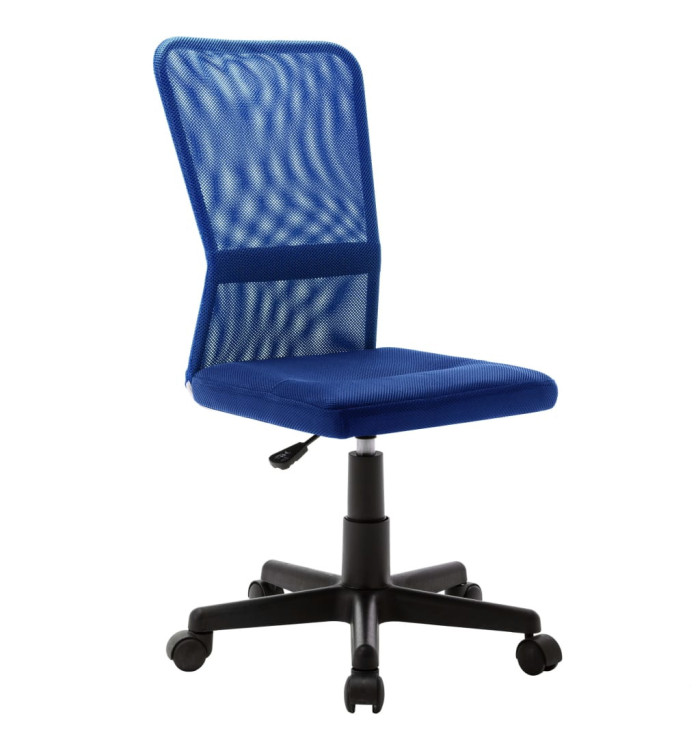 Chaise de bureau Bleu 44x52x100 cm Tissu en maille | Mobilier & Déco