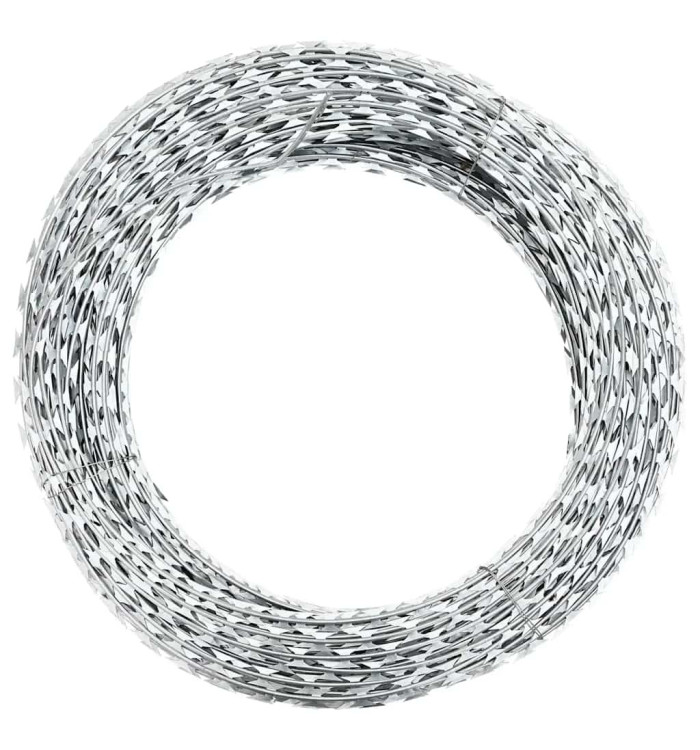 Fil barbelé concertina attaché Acier galvanisé 300 m | Mobilier & Déco