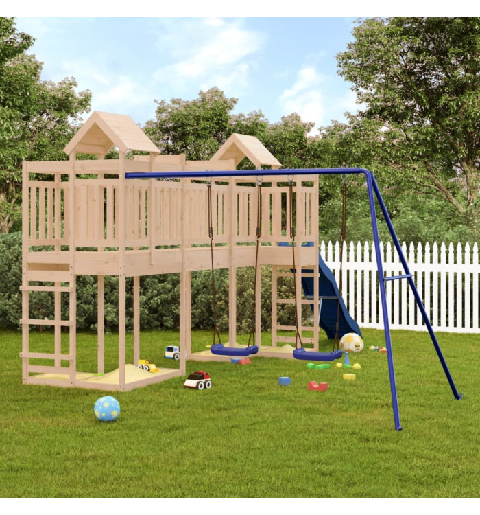 Aire de jeux d'extérieur bois de pin massif | Mobilier & Déco