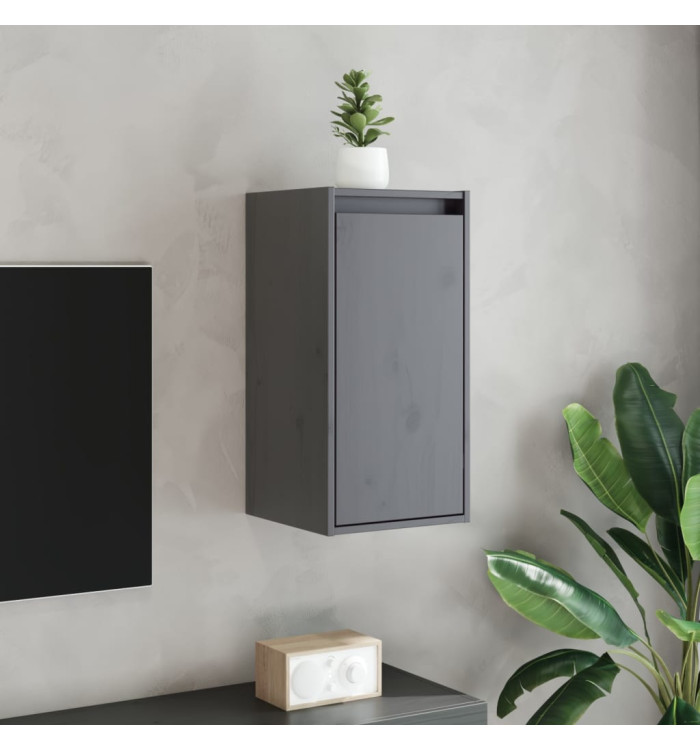 Armoire murale Gris 30x30x60 cm Bois de pin massif | Mobilier & Déco
