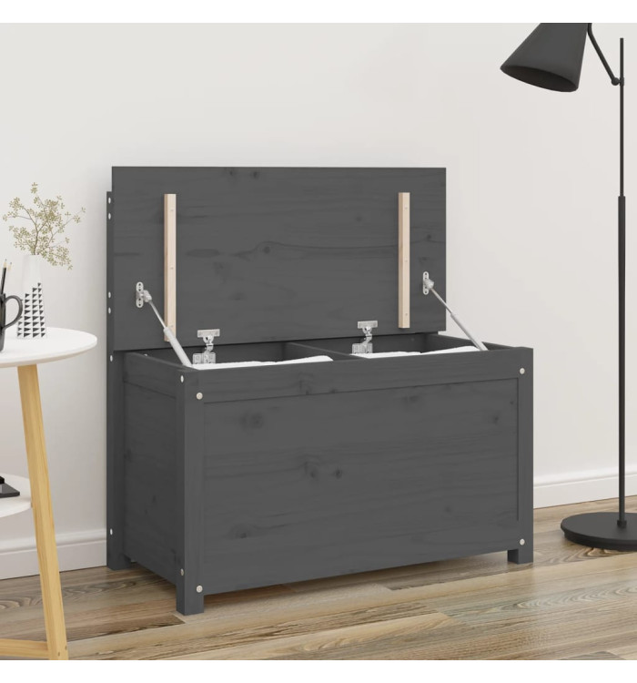 Banc Gris 80x41x77 cm Bois de pin massif | Mobilier & Déco