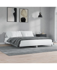 Cadre de lit sans matelas blanc brillant 140x200 cm | Mobilier & Déco