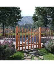 Portillon de clôture Bois de noisetier imprégné 100x90 cm | Mobilier & Déco