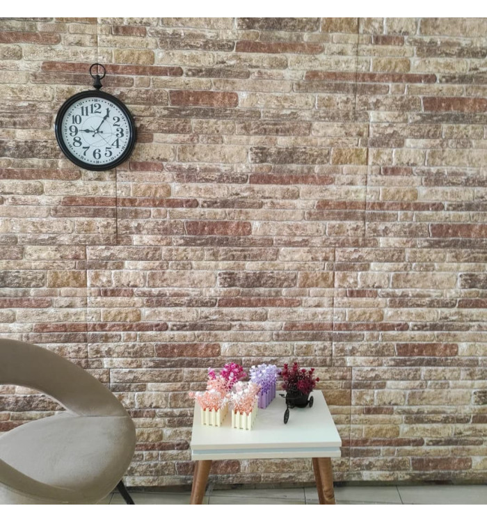 Panneaux muraux 3D avec design de brique multicolore 10 pcs EPS | Mobilier & Déco