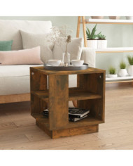 Table basse chêne fumé 40x40x43 cm bois d'ingénierie | Mobilier & Déco
