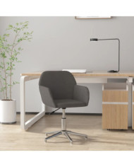 Chaise pivotante de bureau Gris foncé Tissu | Mobilier & Déco