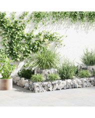 Jardinière en gabion Acier galvanisé 120x120x20 cm | Mobilier & Déco