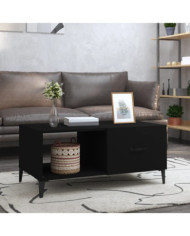 Table basse noir 90x50x40 cm bois d'ingénierie | Mobilier & Déco