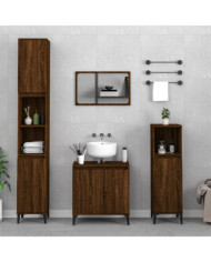 Ensemble de meubles de salle de bain 3 pcs Chêne marron | Mobilier & Déco