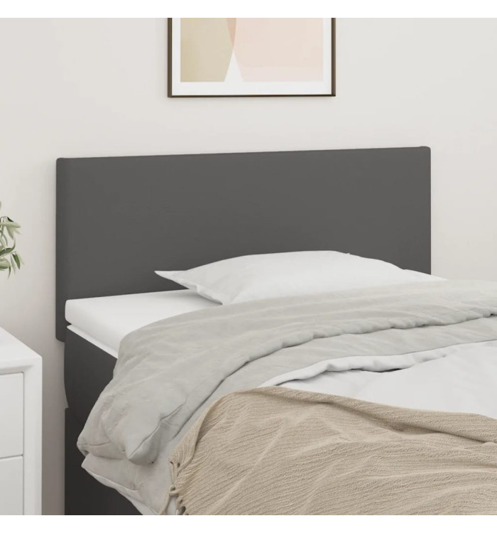 Tête de lit Gris 100x5x78/88 cm Similicuir | Mobilier & Déco