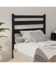 Tête de lit Noir 96x4x100 cm Bois massif de pin | Mobilier & Déco