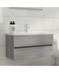 Armoire d'évier Sonoma gris 90x38,5x45 cm Bois d'ingénierie | Mobilier & Déco