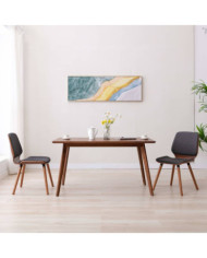 Chaises à manger lot de 2 gris tissu | Mobilier & Déco