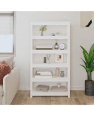 Bibliothèque Blanc 80x35x154 cm Bois de pin massif | Mobilier & Déco