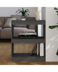Bibliothèque/Séparateur de pièce Gris 60x30x71,5 cm Pin massif | Mobilier & Déco