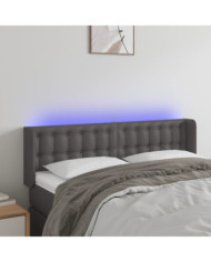 Tête de lit à LED Gris 147x16x78/88 cm Similicuir | Mobilier & Déco
