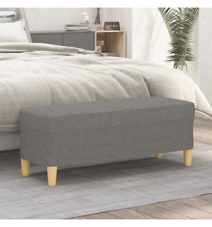 Banc Gris foncé 100x35x41 cm Tissu | Mobilier & Déco