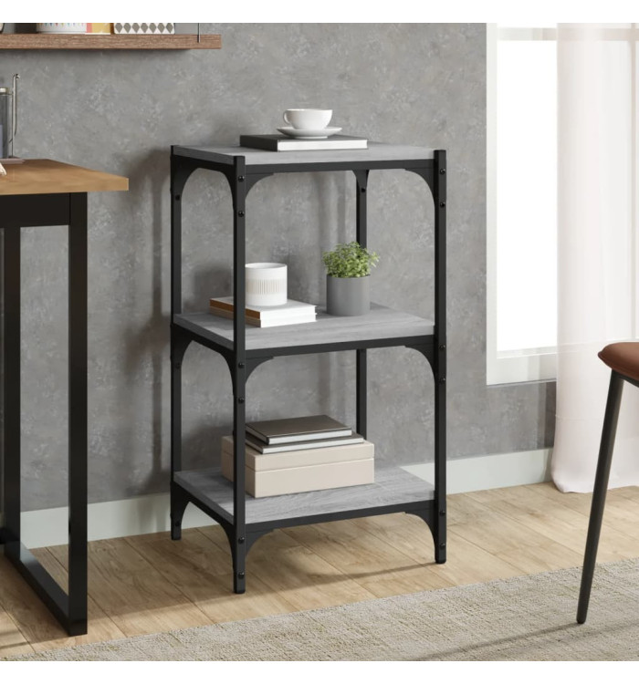 Bibliothèque Sonoma gris 40x33x70,5 cm Bois d'ingénierie acier | Mobilier & Déco