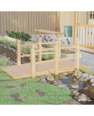 Pont de jardin avec garde-corps 150x67x56cm bois massif épicéa | Mobilier & Déco