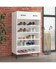 Armoire à chaussures Blanc 60x35x105 cm Bois d'ingénierie | Mobilier & Déco