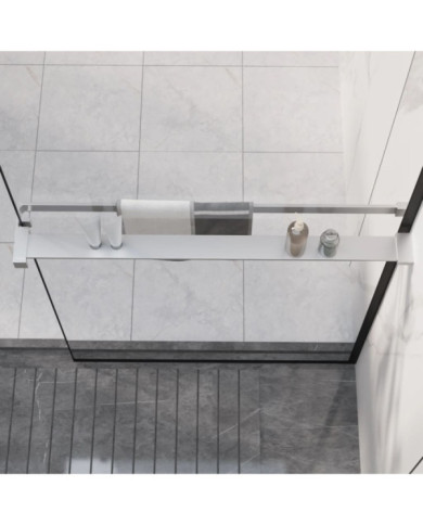 Étagère de douche paroi de douche à l'italienne Chromé 80 cm | Mobilier & Déco
