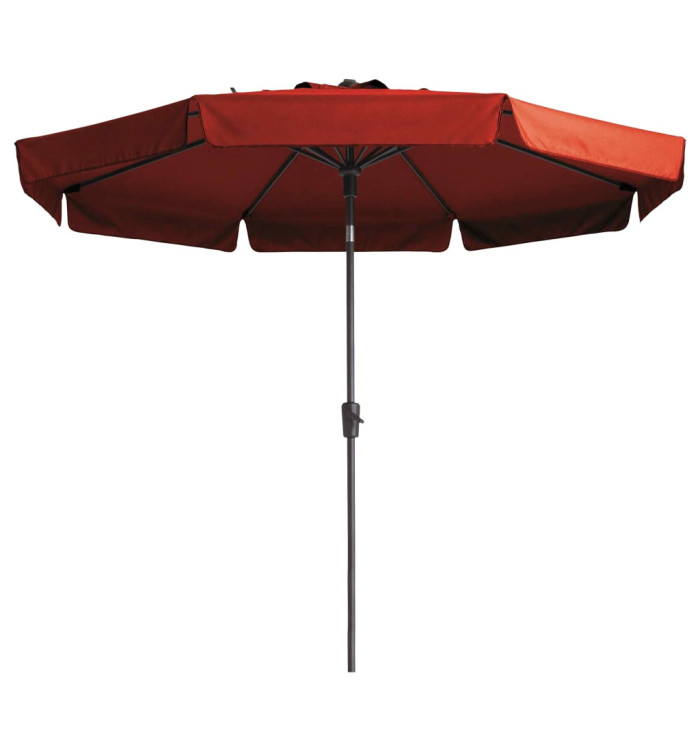 Madison Parasol de jardin Flores Luxe 300 cm rond rouge brique | Mobilier & Déco