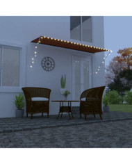 Auvent rétractable avec LED 300x150 cm Orange et marron | Mobilier & Déco