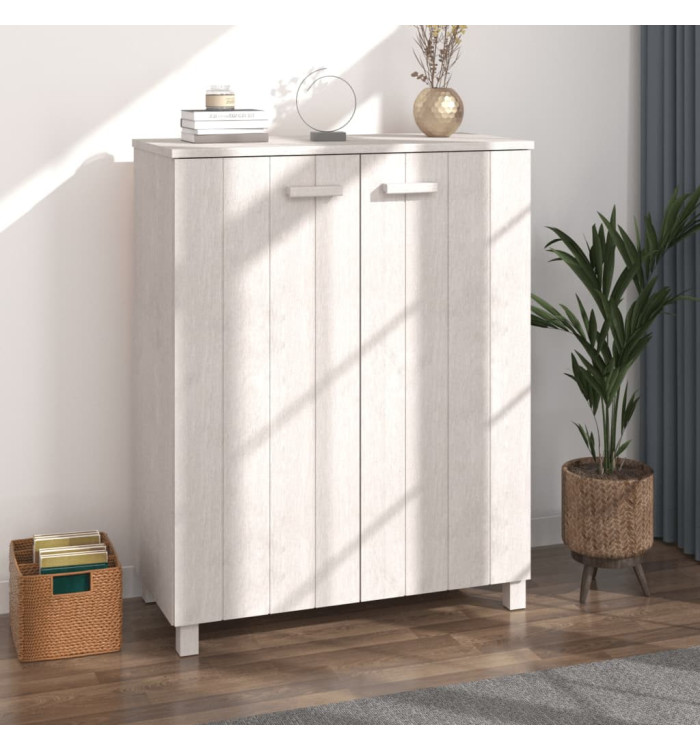 Armoire à chaussures HAMAR Blanc 85x40x108 cm Bois de pin | Mobilier & Déco