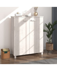 Armoire à chaussures HAMAR Blanc 85x40x108 cm Bois de pin | Mobilier & Déco