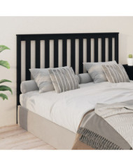 Tête de lit Noir 166x6x101 cm Bois massif de pin | Mobilier & Déco