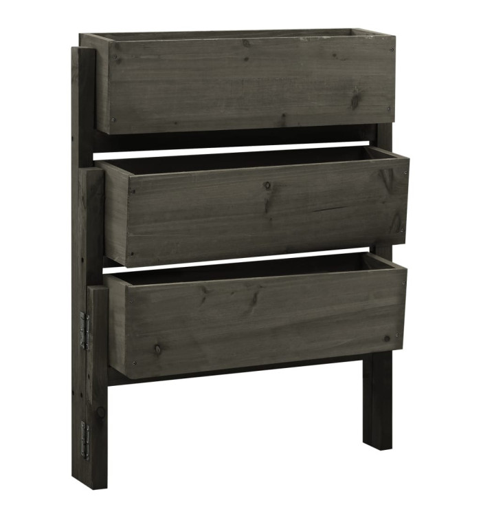 Jardinière pliable de jardin Gris 60x14x75 cm Bois de sapin | Mobilier & Déco